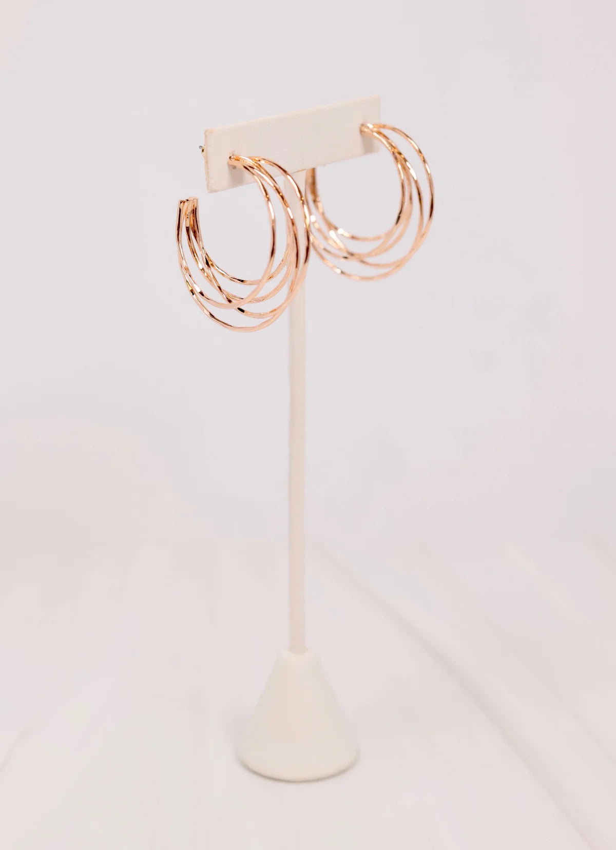 Caroline Hill Gold Beechwood Hoop Earrings