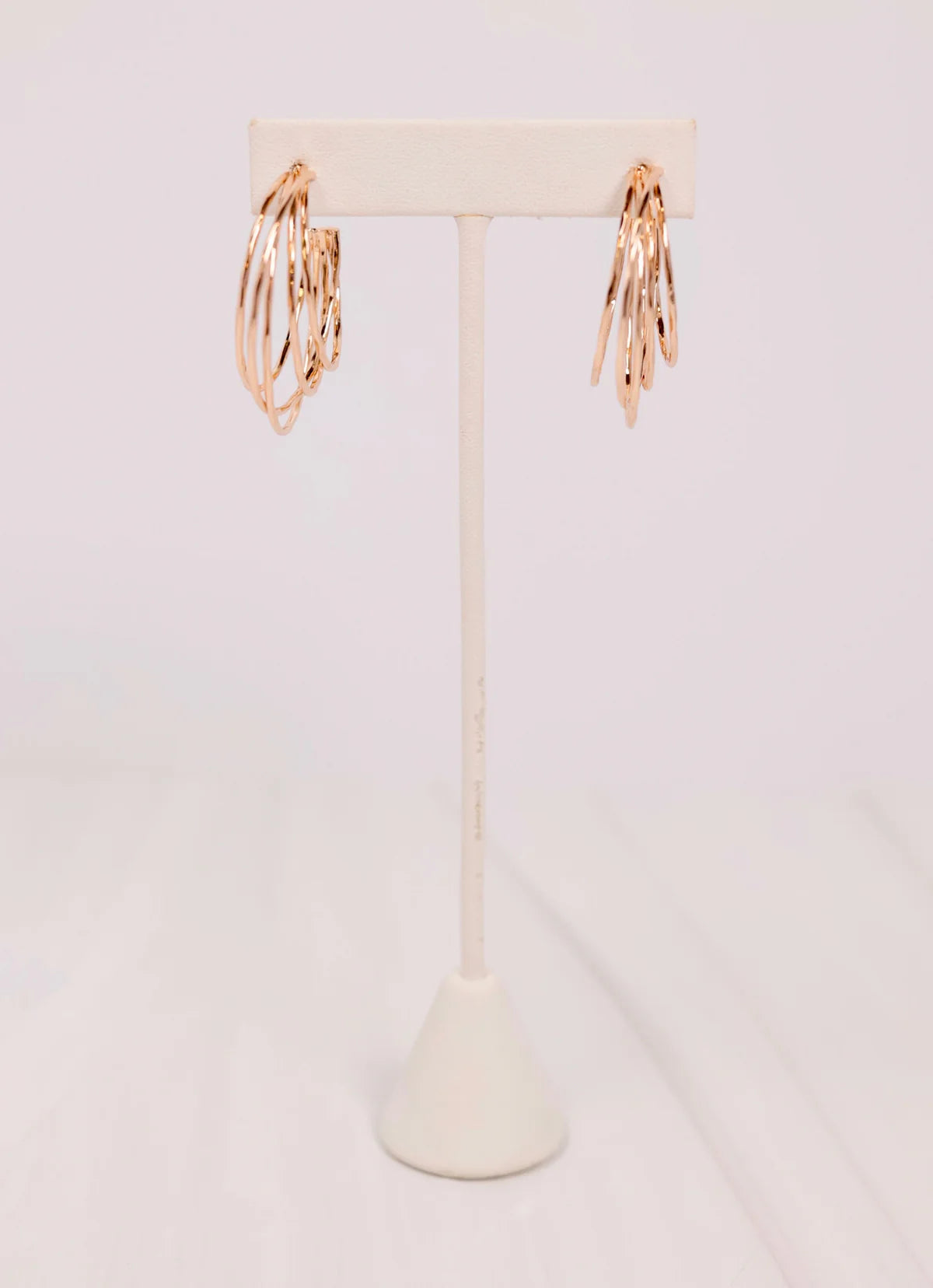 Caroline Hill Gold Beechwood Hoop Earrings