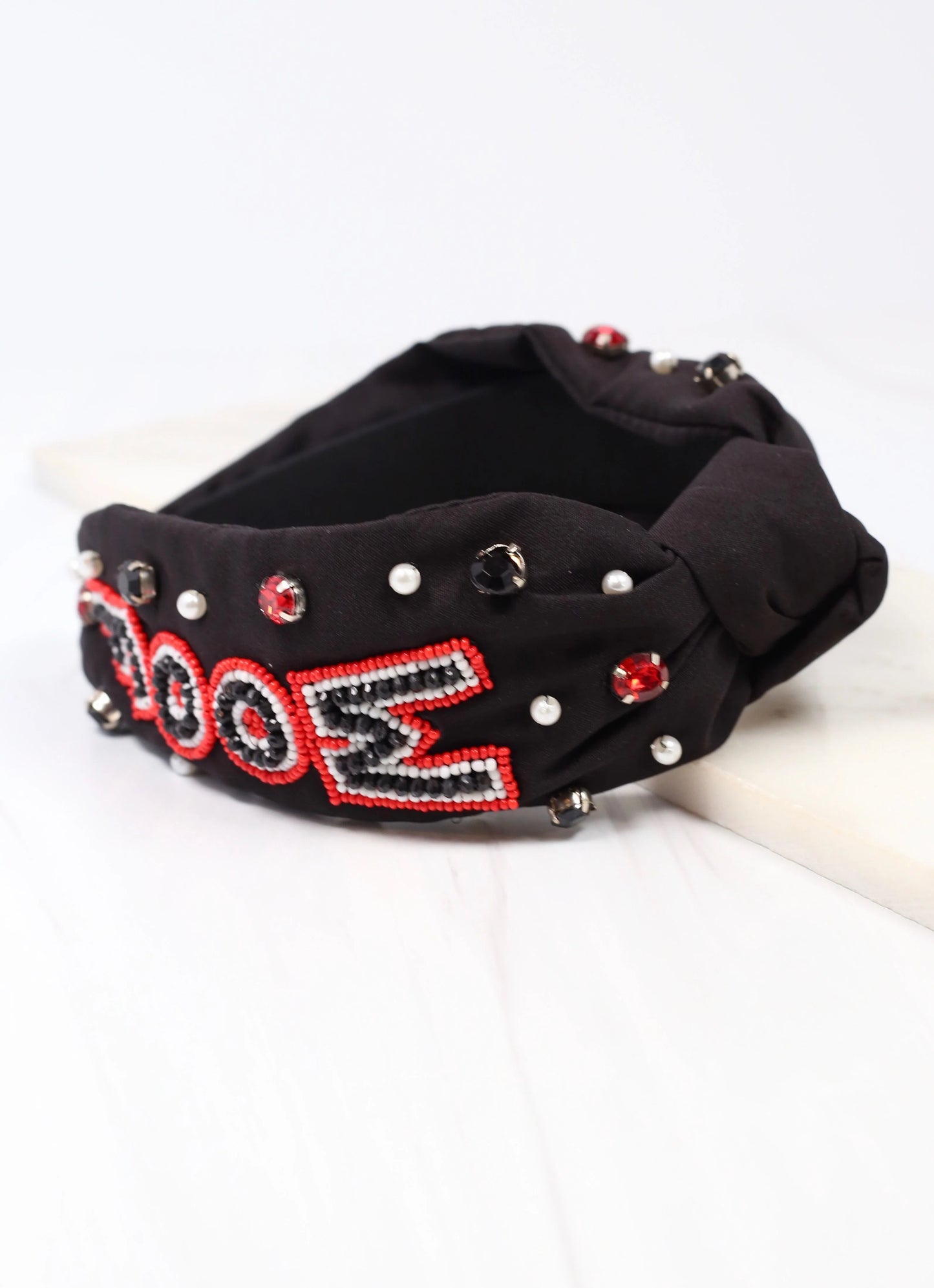 Woof Embellished Headband Black