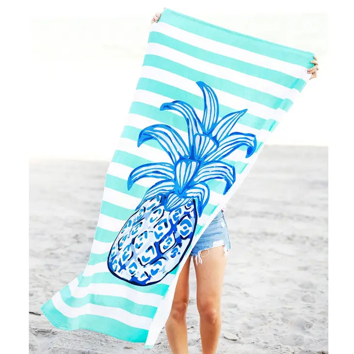 Viv & Lou Pineapple Beach Towel