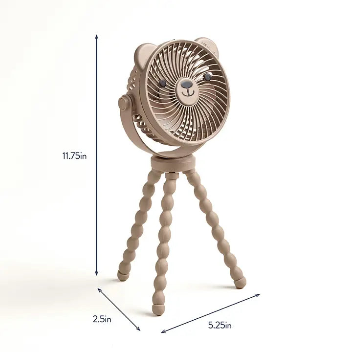 Itzy Breeze 3-Speed Stroller Fan Bear