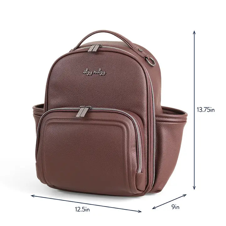 Itzy Ritzy Espresso Itzy Mini Plus Diaper Bag Backpack