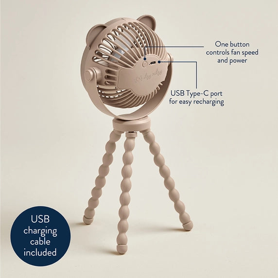 Itzy Breeze 3-Speed Stroller Fan Bear