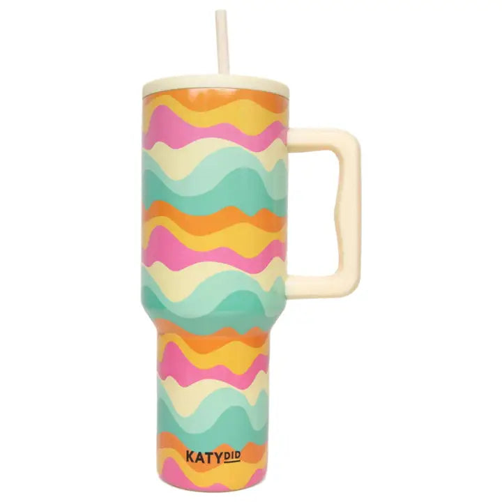 Katydid Yellow Neon Abstract Colors Tumbler