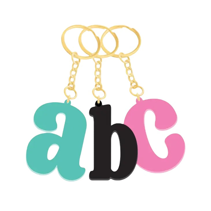 T - Back To The Basics Single Initial Acrylic Keychain