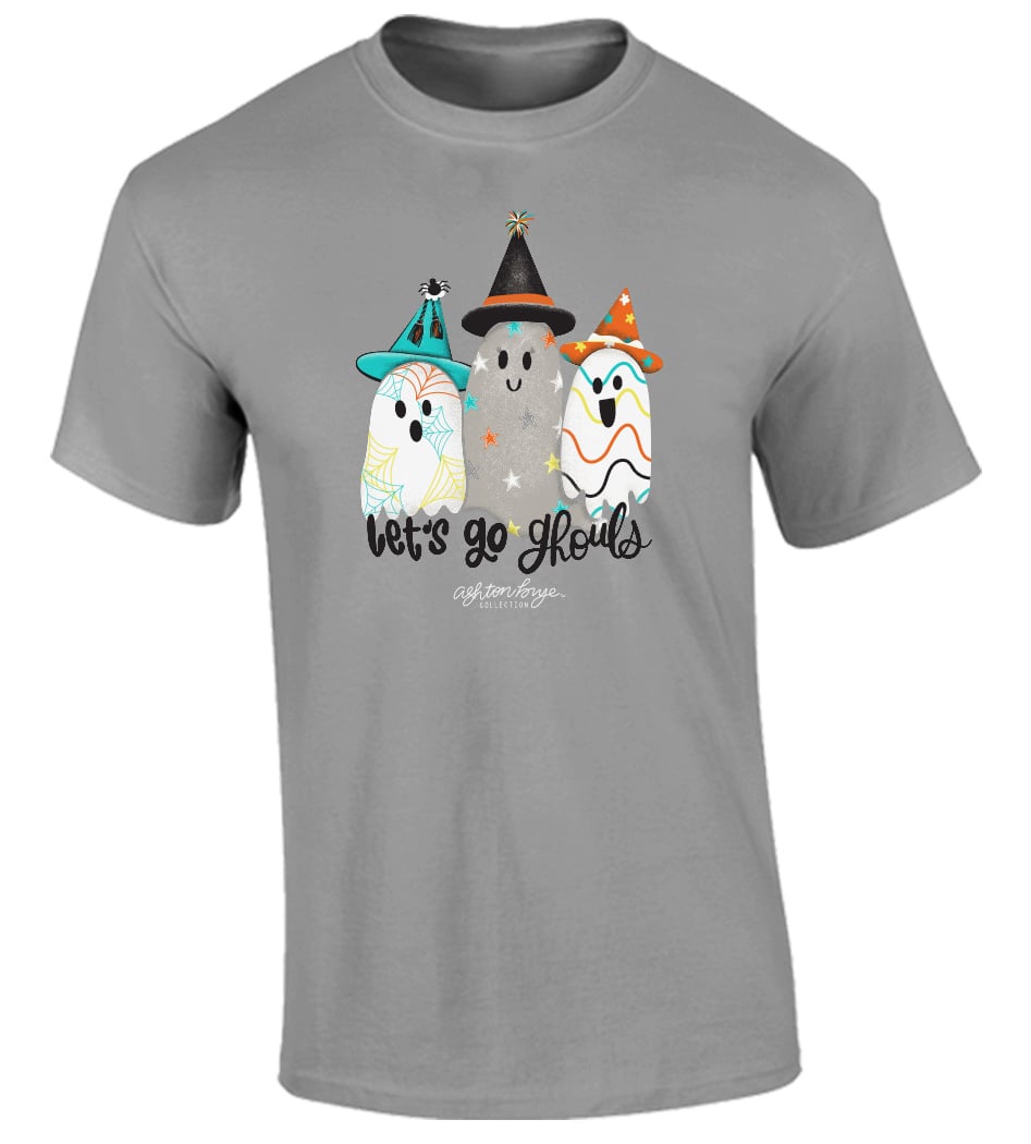 Ashton Brye YOUTH Let's Go Ghouls Granite Statement Tee