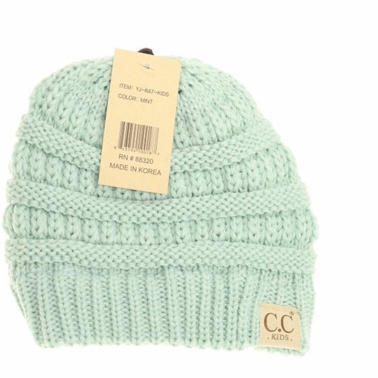 Kids Solid C.C Beanie Mint
