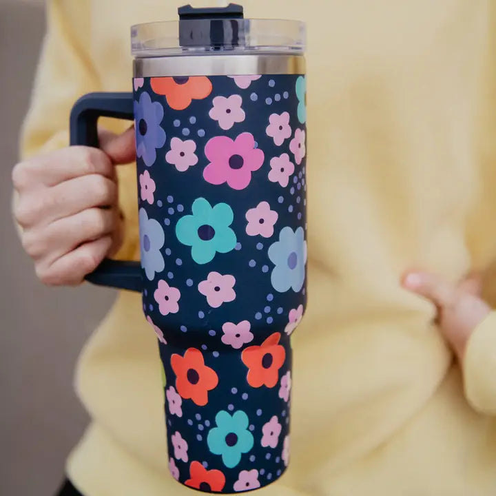 Katydid Navy Daisy Tumbler