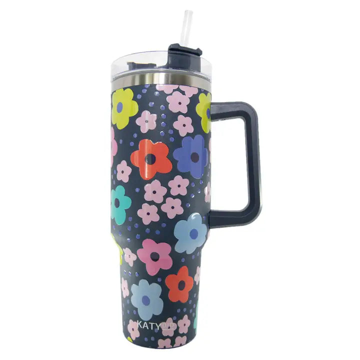Katydid Navy Daisy Tumbler