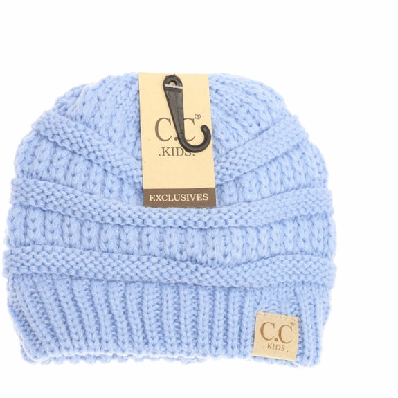Kids Solid C.C Beanie Pale Blue