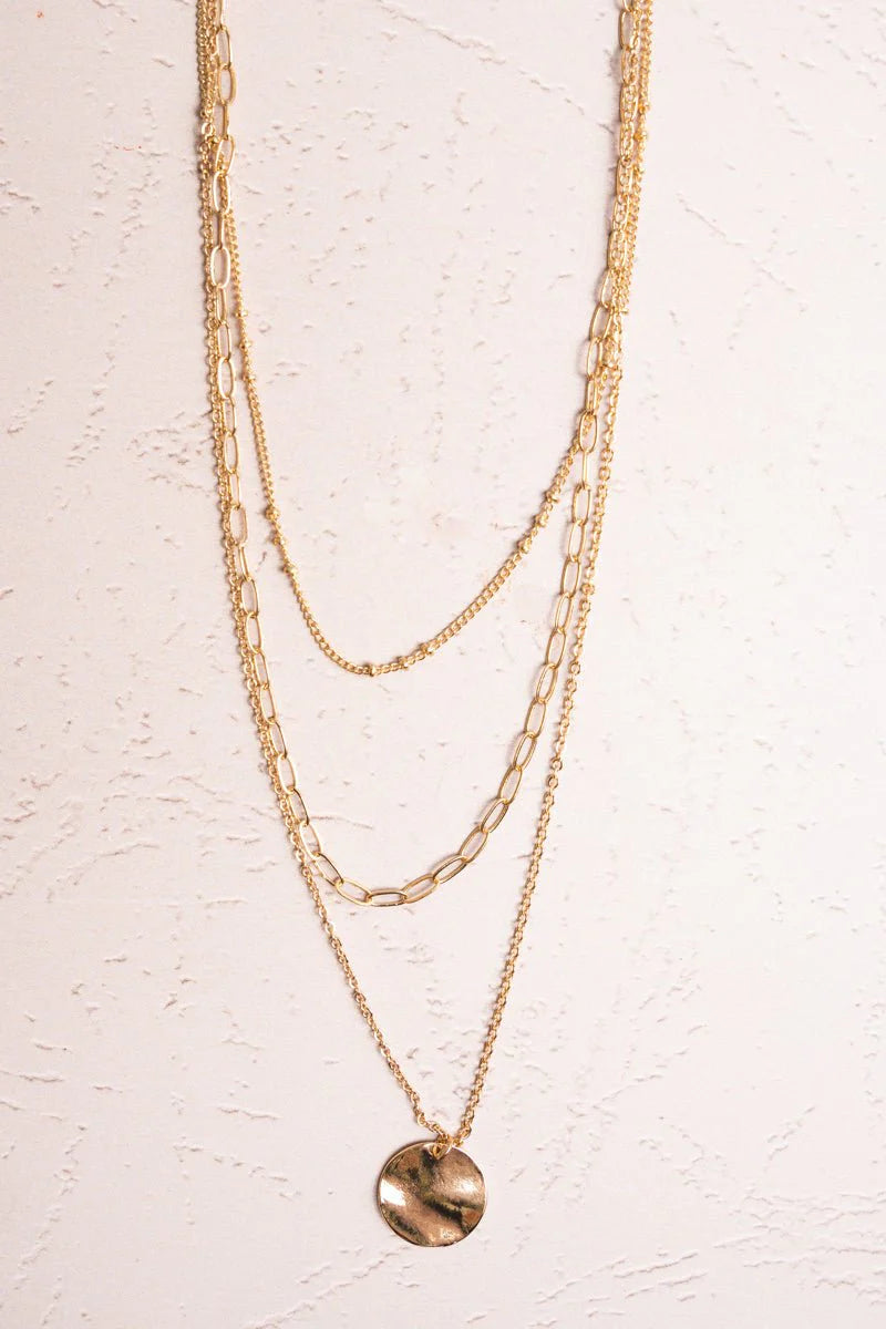 Crystal Avenue Bliss Corner Goldtone Layered Necklace