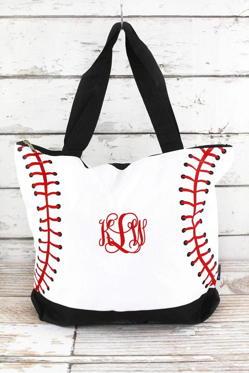 NGIL Baseball Laces With Black Trim Tote Bag