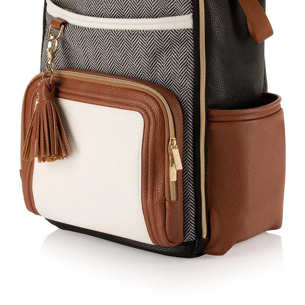 Itzy Ritzy Coffee and Cream Boss Plus Backpack Diaper Bag