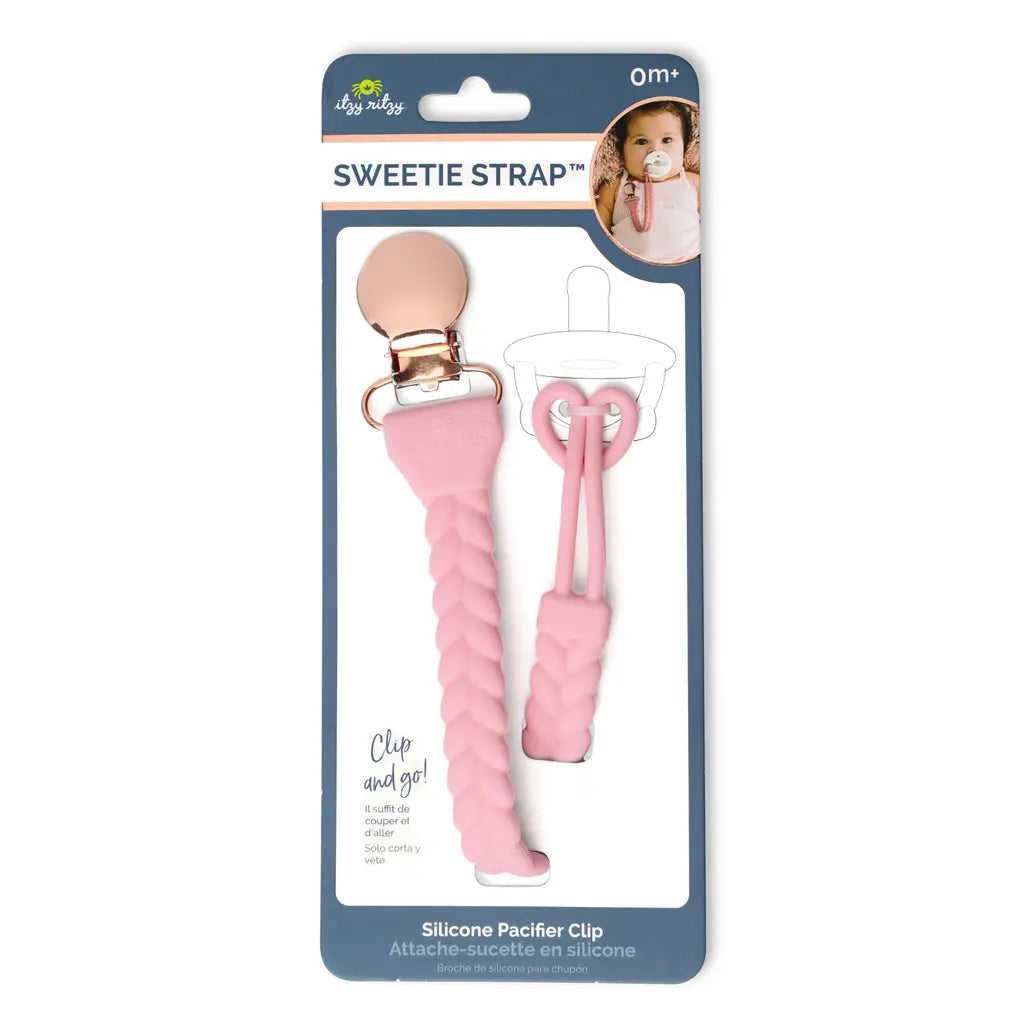 Sweetie Strap Silicone One-Piece Pacifier Clips