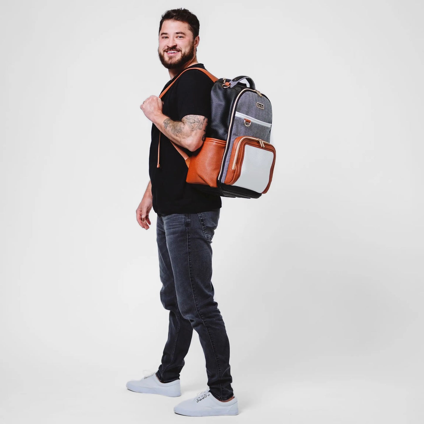 Itzy Ritzy Coffee and Cream Boss Plus Backpack Diaper Bag