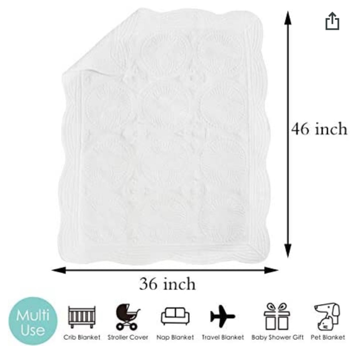 Ellie The Princess Elephant Heirloom Blanket Newborn Announcement
