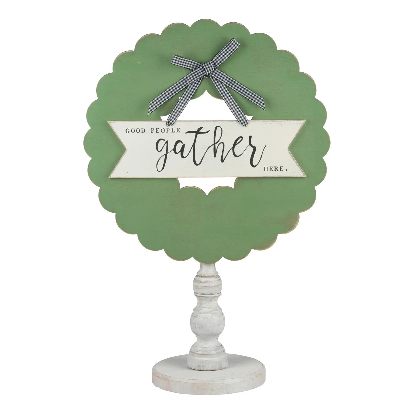 Glory Haus White Distressed Wood Base for Toppers