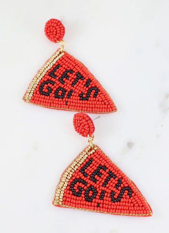 Caroline Hill Let's Go Beaded Pendant Earrings