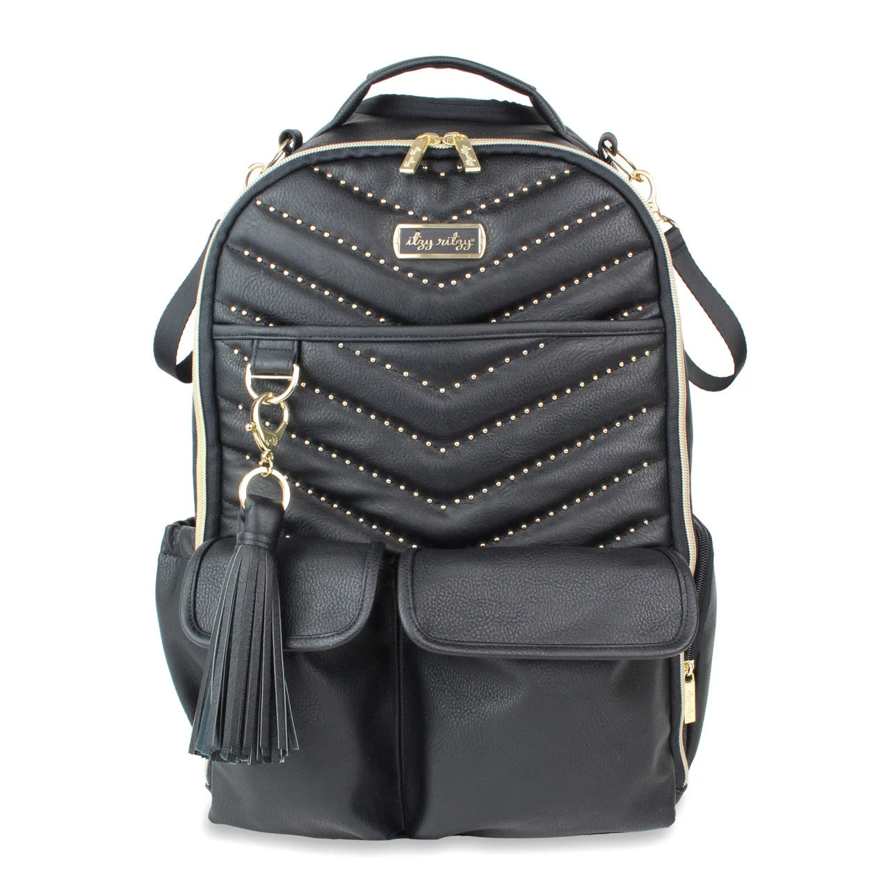 diaper bag black leather backpack Itzy Ritzy Rock & Roll Black Boss Backpack Diaper Bag – Always + Alexis