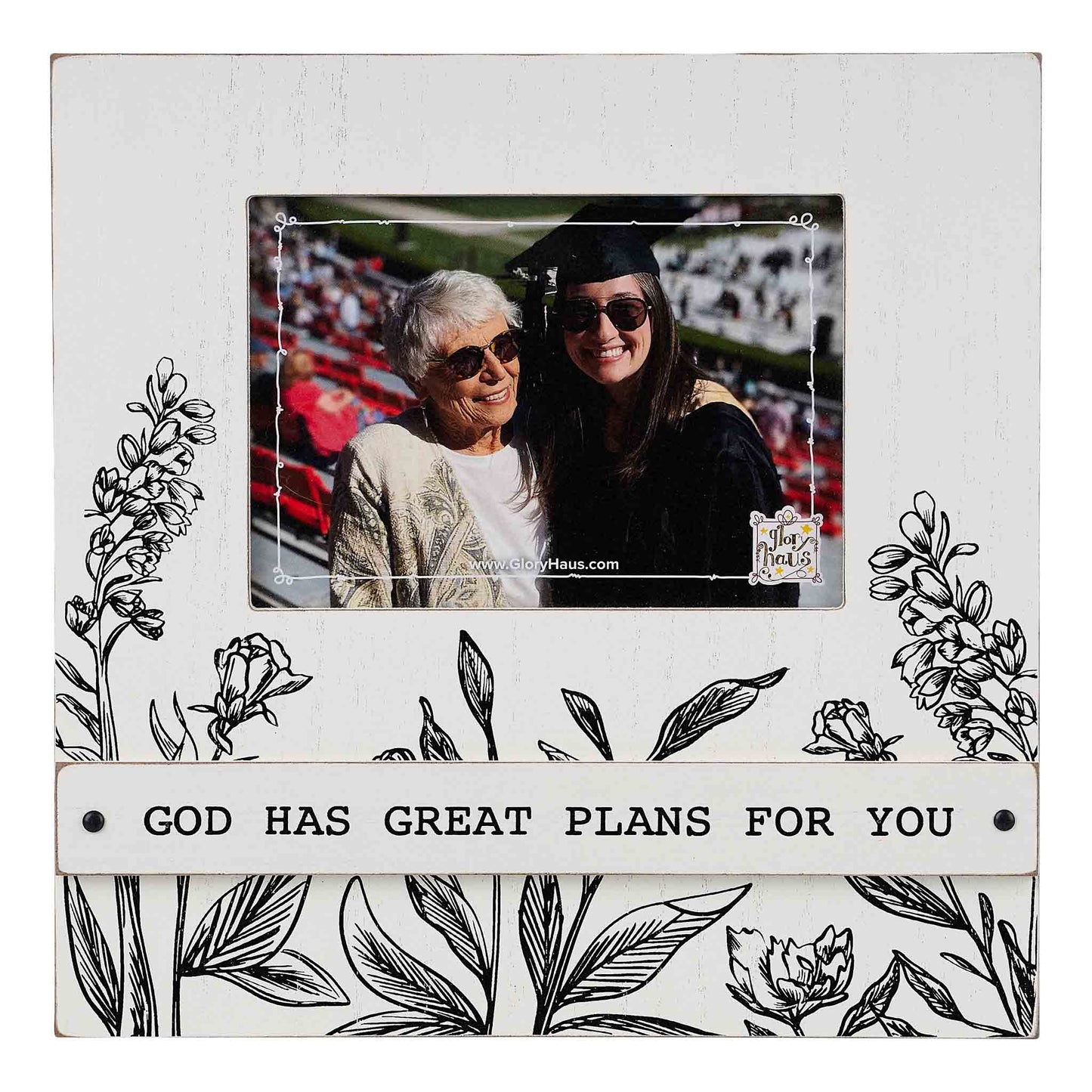 Glory Haus God Has Great Plans For You Flower Frame