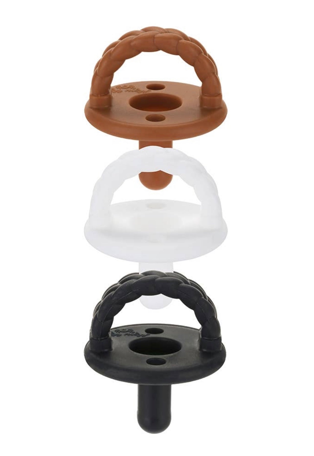 Sweetie Soother Cable Pacifier, Set Of 3, Coffee/Cream