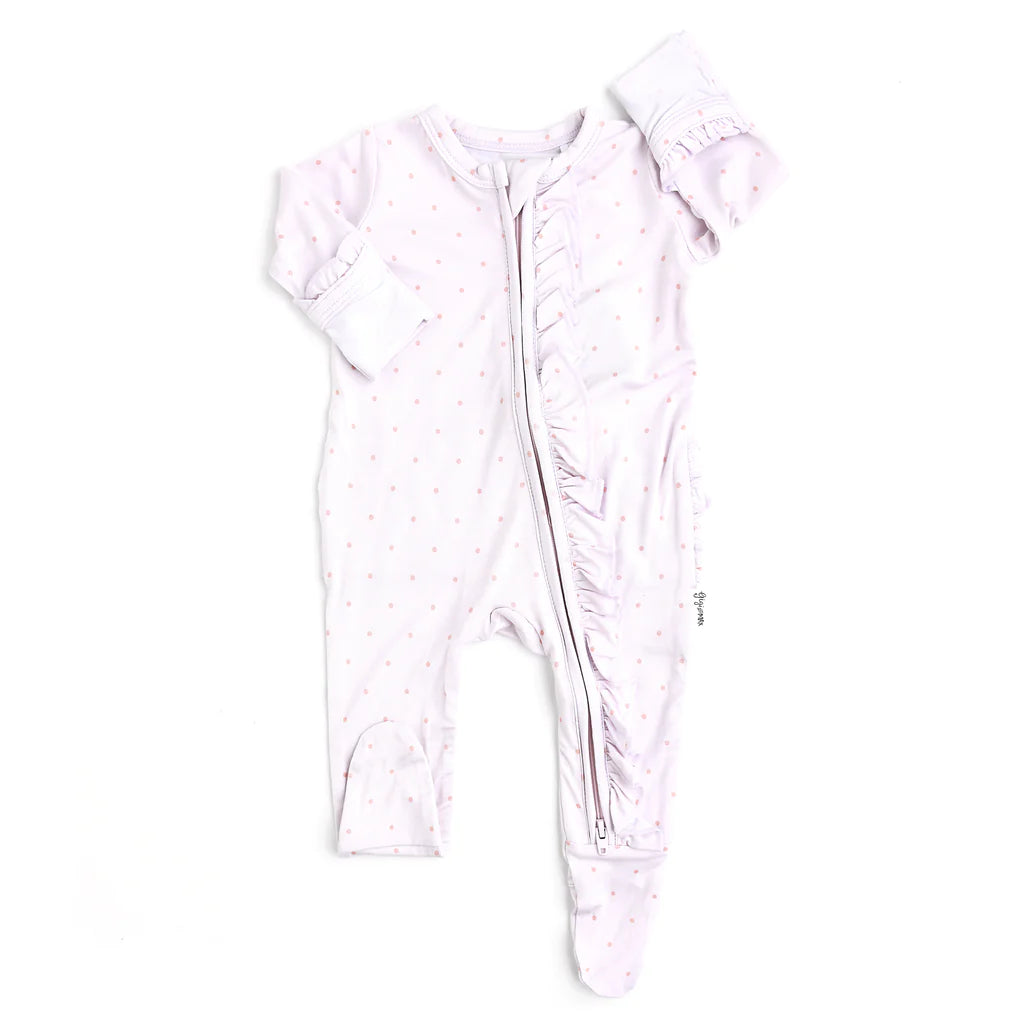 Naomi Dot Ruffle Zip