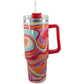 Katydid Groovy Swirls Insulated Tumbler Cup w/ Handle