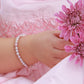 Girls Sterling Silver Pearl Baby Bracelet - Addie