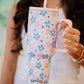 KATYDID DAINTY FLORALS 38OZ STAINLESS STEEL TUMBLER