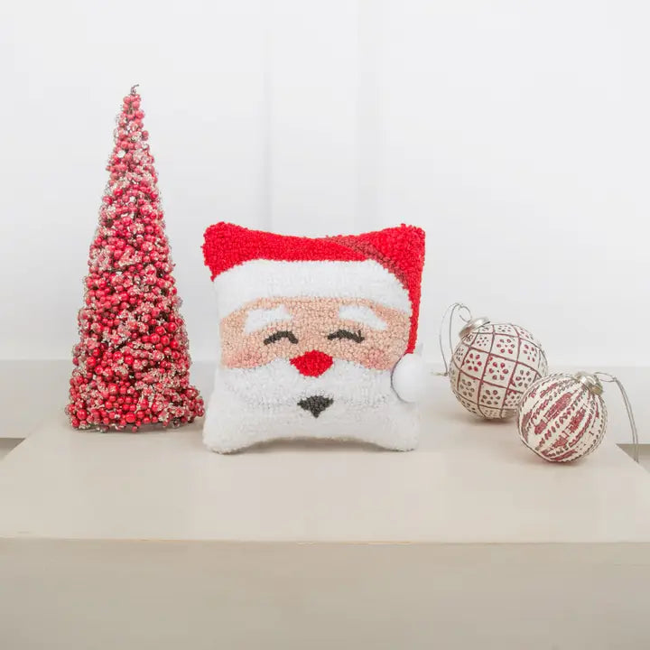 Christmas Happy Santa Throw Pillow