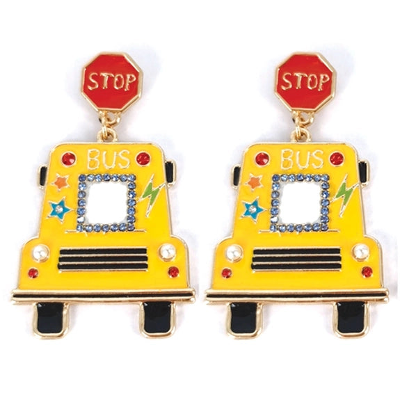Viv & Lou School Bus Earrings