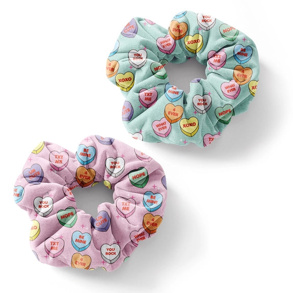 Candy Heart Scrunchie Set