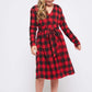 Girls GTOG Red Black Buffalo Plaid Mini Dress