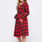 Girls GTOG Red Black Buffalo Plaid Mini Dress