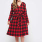 Girls GTOG Red Black Buffalo Plaid Mini Dress