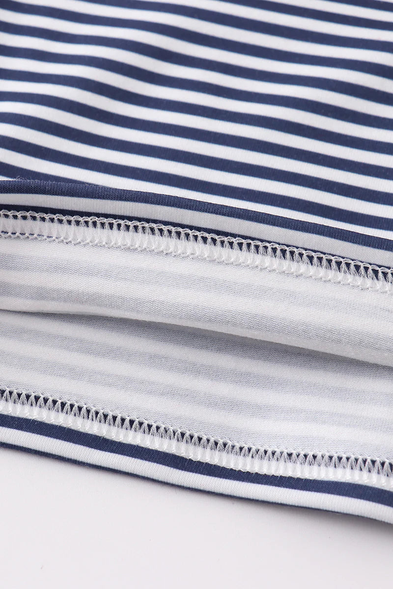 Girls Stripe Minnie French Knot Top
