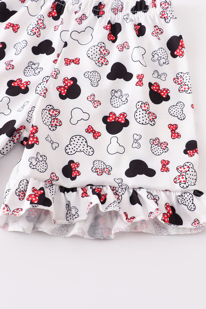 Girls Red Minnie Embroidery Set