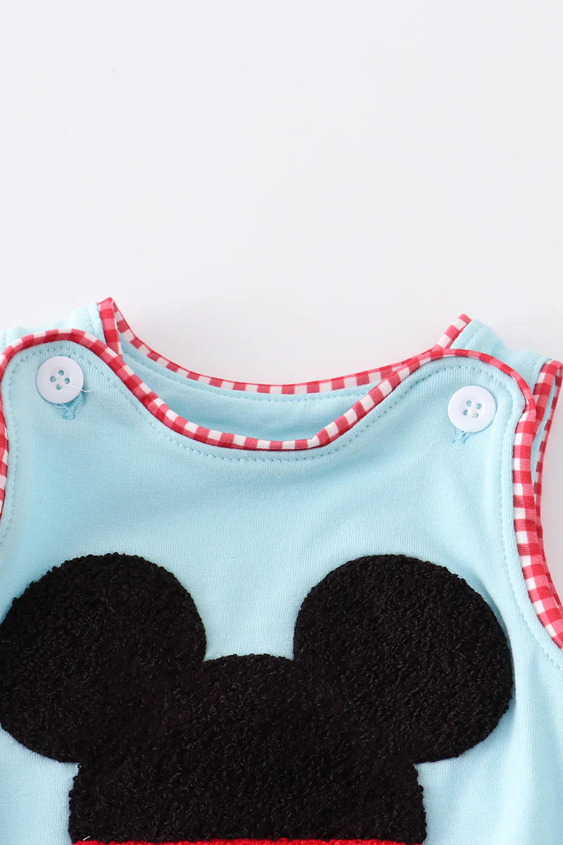 Boys Blue French Knot Mickey Bubble