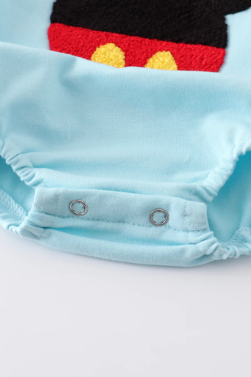 Boys Blue French Knot Mickey Bubble