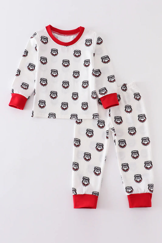 Boys Georgia Bulldog Print Pajamas Set
