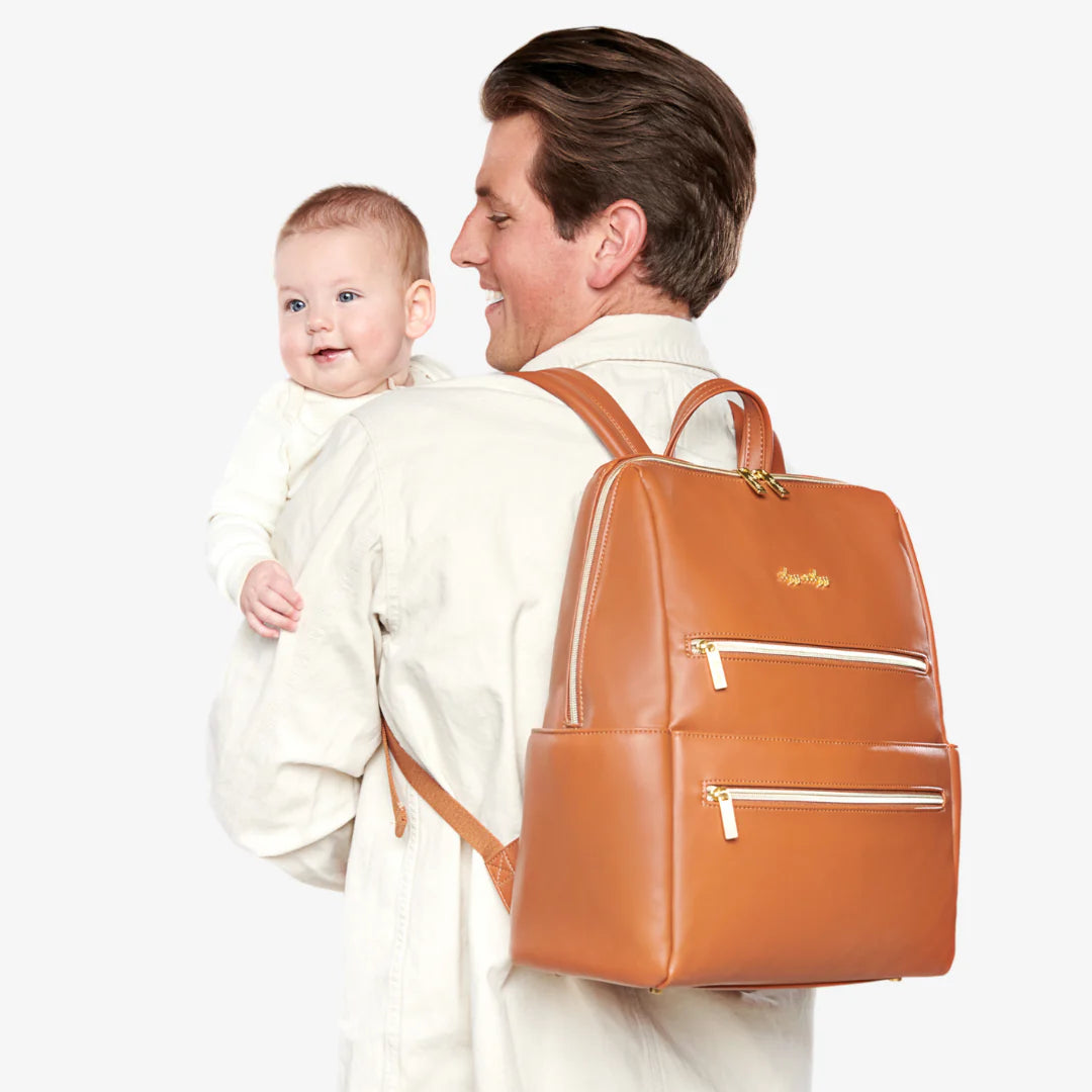 Itzy Ritzy Eras Backpack™ Midi Diaper Bag - Cognac