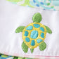 Girls Lily Print Turtle Embroidery Dress