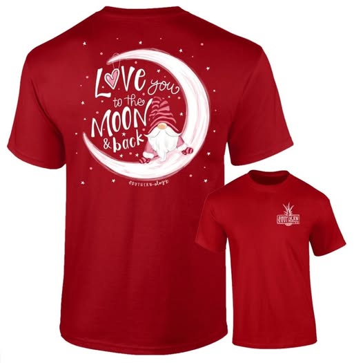 Southernology Love You To The Moon And Back Red T-Shirt