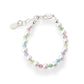 Sterling Silver Multi Crystal Pearl Baby Bracelet - Daniela