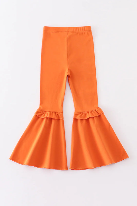 Girls Orange Bell Pants