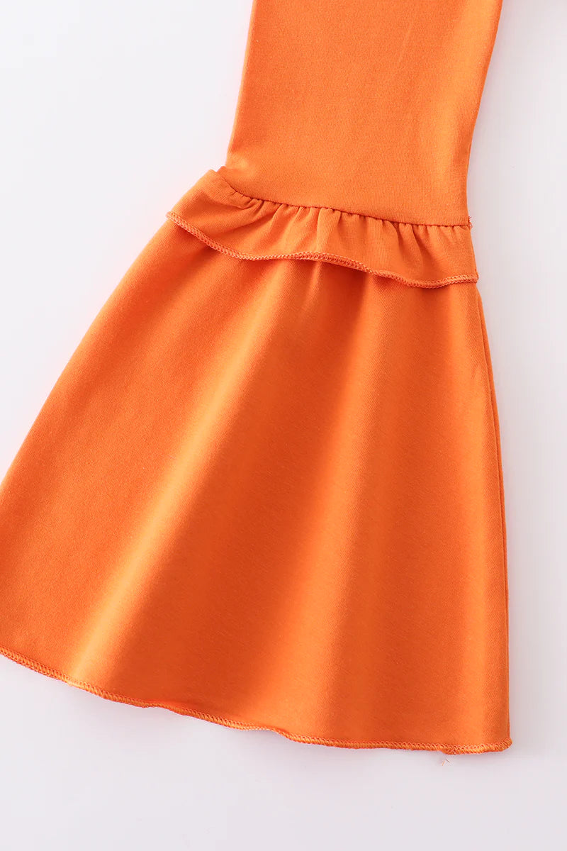 Girls Orange Bell Pants