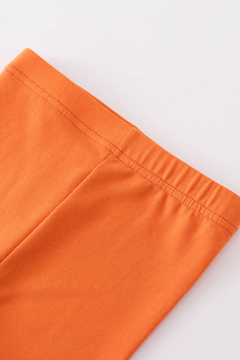 Girls Orange Bell Pants