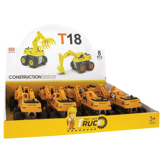 6" Friction-Powered Toy Construction Vehicle