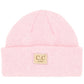 Baby C.C Suede Patch Beanie Hat Pink