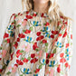 Womens Jodifl Beige Floral Print Peasant Sleeves Top